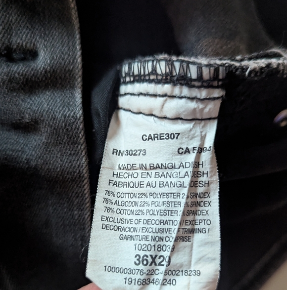 Lee Extreme Motion MVP Jeans Mens 38x29(28) Gray Regular Fit‎ Straight Leg - Picture 11 of 12